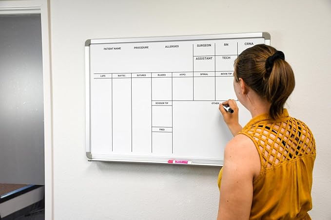 OP-Room Dry-Erase Hospital Whiteboard 36" x 24"