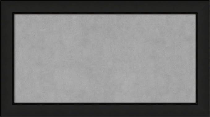 Amanti Art Black Framed Magnetic Board 15x27 Small Vision Board for use with Magnets, 100% Metal Sheet to Display Items as Office Decor or for Home Organization in mudroom, Kitchen or Kids Room