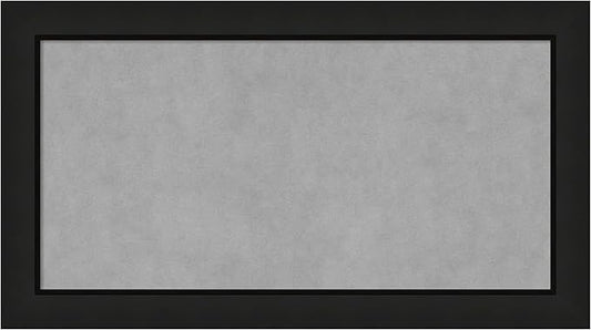 Amanti Art Black Framed Magnetic Board 15x27 Small Vision Board for use with Magnets, 100% Metal Sheet to Display Items as Office Decor or for Home Organization in mudroom, Kitchen or Kids Room