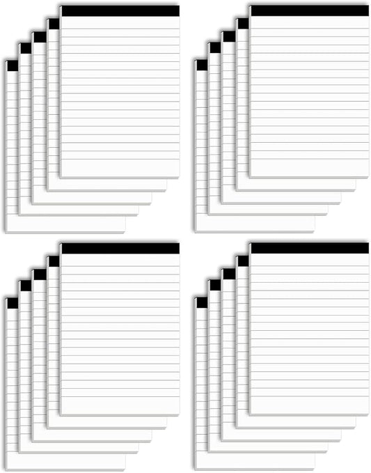 Nichela Notepads Bulk for Daily Planning and Organization of Work – 4 x 6-inches Ruled Pages – Thick Bright White Paper – 30 Pages – Note Pads College Ruled – Pack of 20