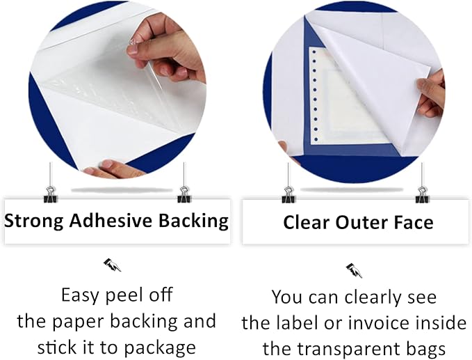Coopaty 6" x 9" Adhesive Packing List Envelopes Clear Plastic Mailing Shipping Envelope Pouch (500 Pack)