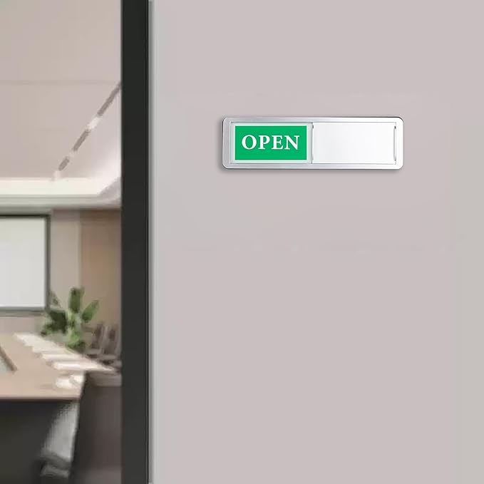 Open Closed Sign Sliding Door Indicator, Open Closed Signs for Business, Office, Restroom, Salon, Storefront, Home Office, Window, Restaurants