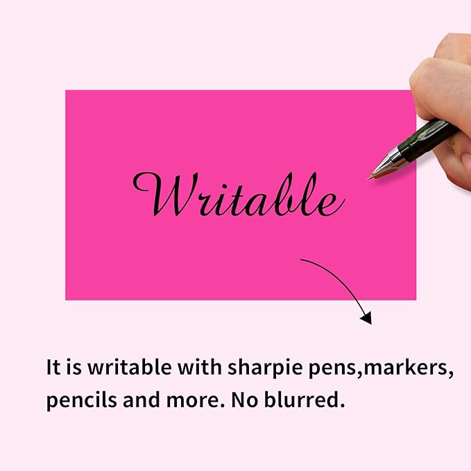 STARLIBOO 3"X5" Rectangle Neon Colored Labels, Removable Moving Labels for Boxes, Permanent Warehouse Moving Stickers Square Label (250Labels, Fluorescent Rose Red)