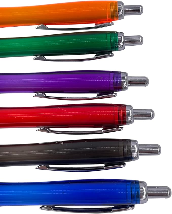 HEYZARDA Personalized Pens with Name Custom Text Logo Retractable Customized Ballpoint Pens for Church Office Business 100 Pcs, Red