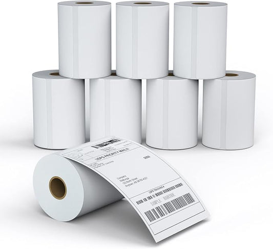 MFLABEL 4x6 Thermal Shipping Labels - 8 Rolls of 250, Perforated & Smudge-Proof Direct Thermal Labels Compatible with Rollo, Zebra, for Amazon UPS FedEx Shopify