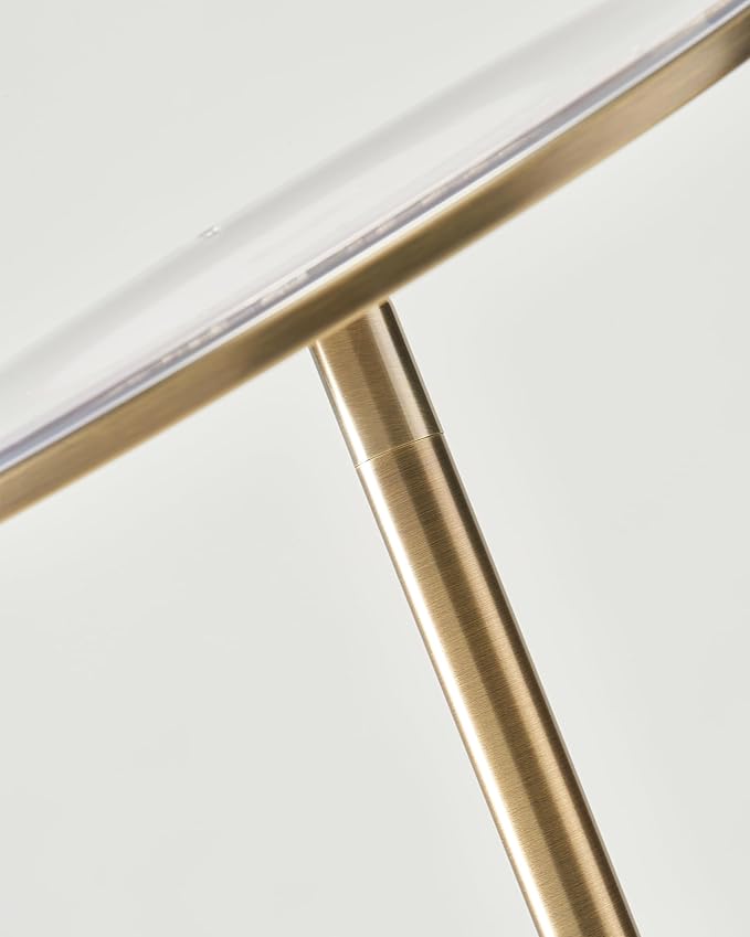 Brightech Sky LED Floor lamp, Torchiere Super Bright Floor Lamp for Living Room Decor & Office - Dimmable, Tall Standing Torch Lamp with Warm Light for Bedroom & Reading - Gold Brass