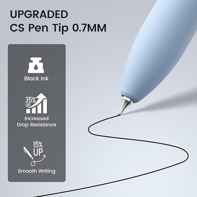 JIMMIDDA 8Pcs Black Gel Pens - 0.7mm Medium Point Black Ink Pens | Smooth Writing - Quick Drying Retractable Pen for Men Women (Morandi - 8Pcs)