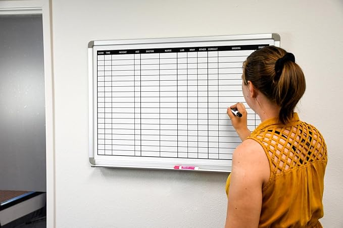 ER Dry-Erase Hospital Whiteboard 48" x 36"