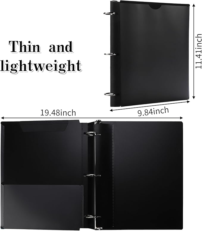 Tashkummy 360° Pivotable 3 Ring Binder, Upgraded Foldable Binders 1 inch 6 Pack, Thin Small Three Ring Binder Fits 8.5" x 11", for Home, School and Office Binders Supplies - 6 Assorted Color