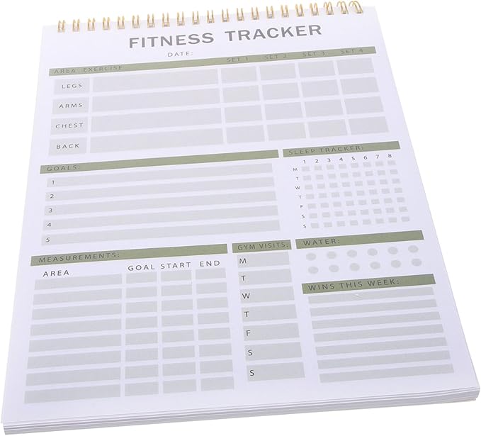 Mipcase Fitness Agenda Notebook Portable Workout Log for Daily Training and Goal Tracking Fitness Journal for Exercise Planning and Self-discipline