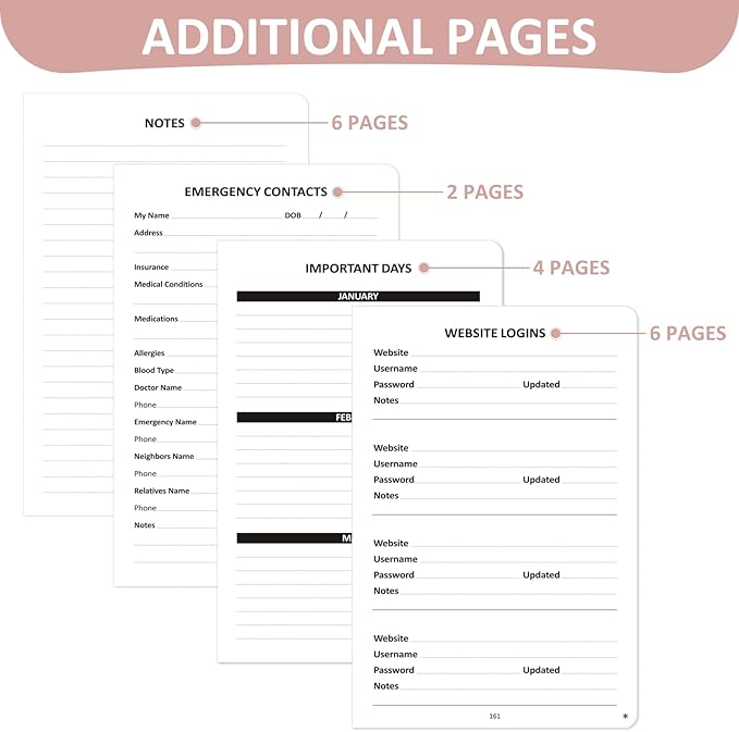 Comkiso Address Book with Individual Alphabetical Tabs Laminated, Large Print Address Book with 468 Wide Lining Entry Spaces, Change of Address Labels, Hardcover Address Book 5.7 x 8.5" - Rose Gold