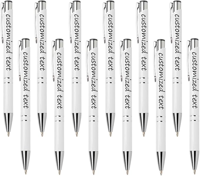 Yucold Customized ballpoint pens in bulk, personalized ballpoint pens with free engraving, for use in companies, enterprises, graduation anniversaries (Off White,39)