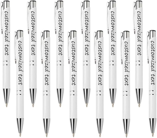 Yucold Customized ballpoint pens in bulk, personalized ballpoint pens with free engraving, for use in companies, enterprises, graduation anniversaries (Off White,39)