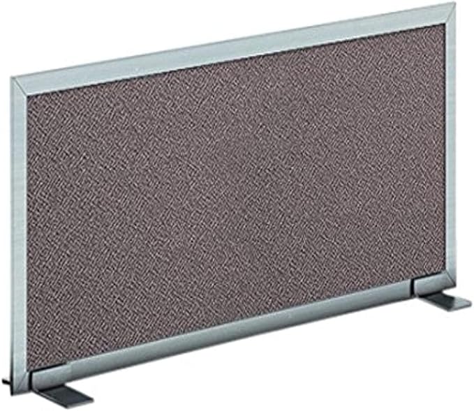 OBEX Acoustical Free Standing Privacy Screen, Cubicle Accessories Desk Privacy Panel, Desk Dividers for Office, Office Furniture Partitions Portable Sound Proof Dividers, 24" x 60", Slate
