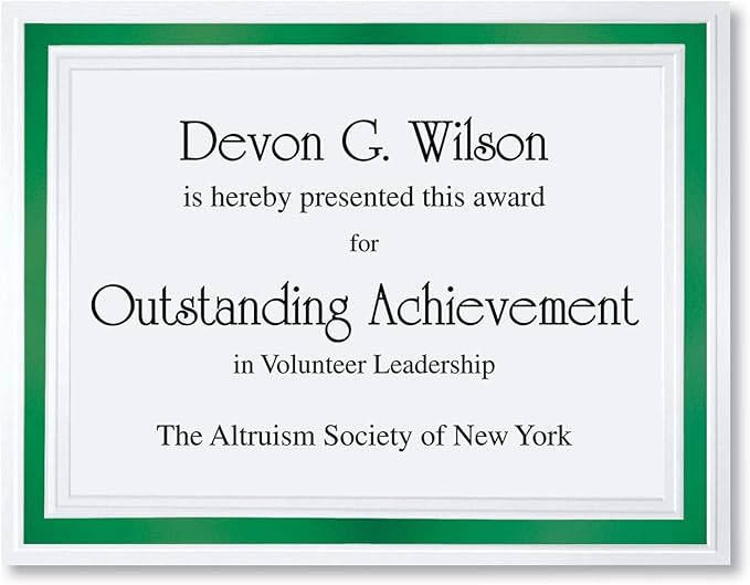 PaperDirect Pristine Specialty Certificates, 50 Sheets of 38lb White Paper, 8½" x 11", Green Bold Foil Border, Perfect for Awards, Students, Employees, Volunteers, Course Completion, Diplomas