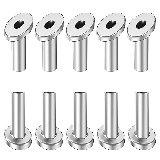 BLIKA 80 Pack 25 30 35 Degree 1/8" Angle Beveled Protector Sleeves for Stair Cable Railing, T316 Stainless Steel, Cable Railing Hardware Kit 30 Degree Angle Protector Sleeves for Wood Post