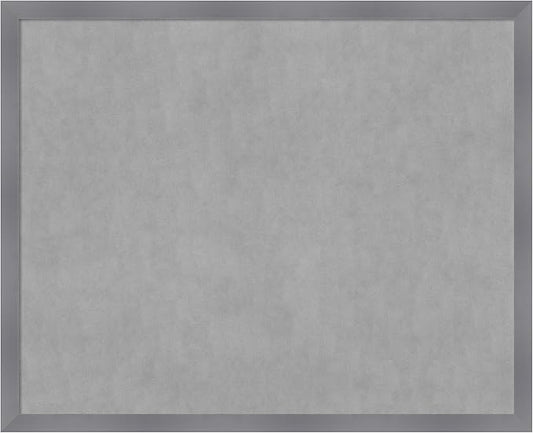 Amanti Art Grey Framed Magnetic Board 34x42 X-Large Vision Board for use with Magnets, 100% Metal Sheet to Display Items as Office Decor or for Home Organization in mudroom, Kitchen or Kids Room
