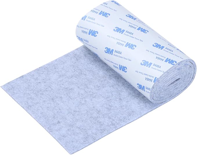 Felt Furniture Pads, Non Slip Self Adhesive Cuttable Felt Tape Gray Heavy Duty Felts Strip Roll for Protecting Hardwood Floors Chair Wall Protector (40 x 5 x 0.12 Inch)