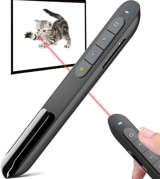 Presentation Clicker PowerPoint Clicker with Red Light, Wireless Presenter Remote Slide Clicker for Powerpoint Presentations for Mac, Keynote, Computer, Laptop