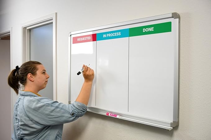 Kanban Whiteboard 48" x 36"