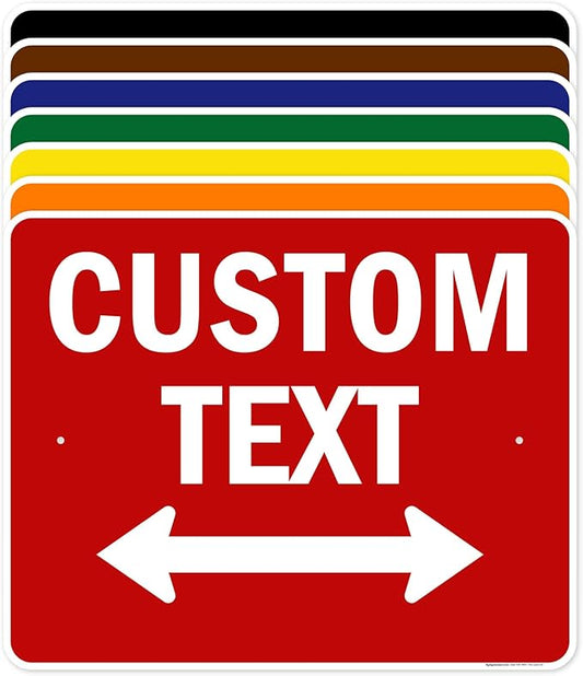 Custom Arrow,Custom Directional Sign, Two way Arrow,24x30 Inches, Rust Free .063 Aluminum, Fade Resistant, Made in USA by My Sign Center