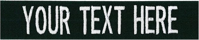 Custom Uniform Name Tapes Solid Colors. Made in The U.S.A. Ships Under 24 Hours. Hunter Green Fabric, 3.5 Inch Sew on