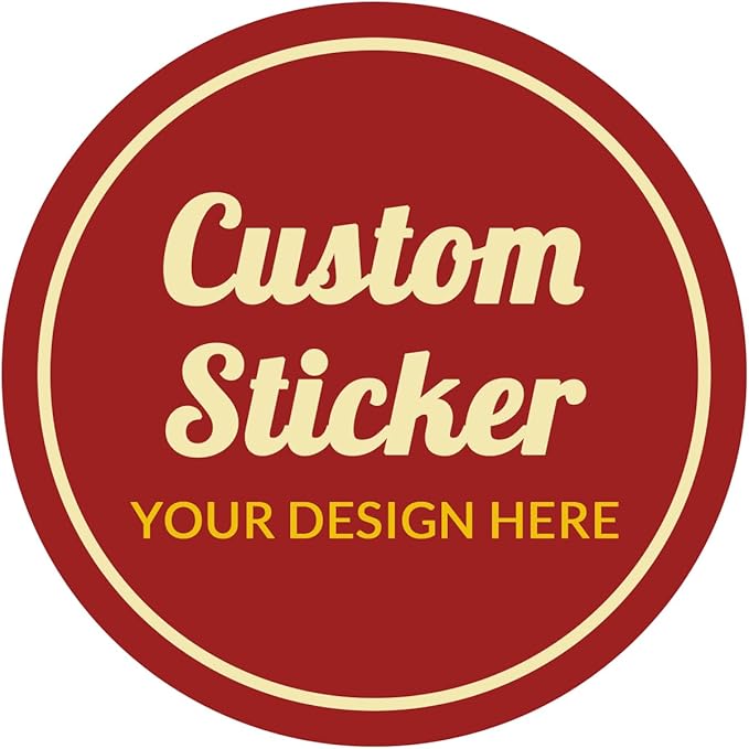 100-500 Pcs Custom Stickers Personalized Labels with Any Design Image Logo Text for Business Logo Thank You Labels,1/2/3/4 inch Customized Stickers(Round)