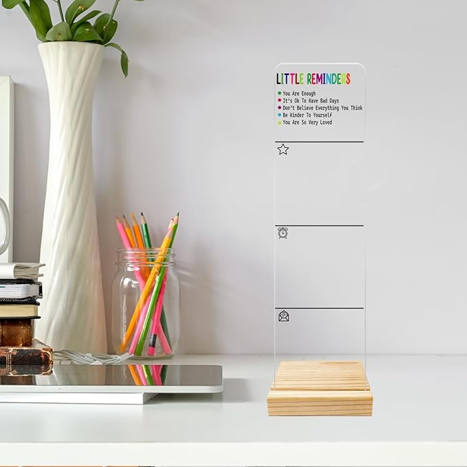 Monitor Memo Board Computer Monitor Memo Board Acrylic for Computer Monitors Laptop And Desktop With Removable Design Office Desk Accessories 12.6x 3.15 x 0.2 inches