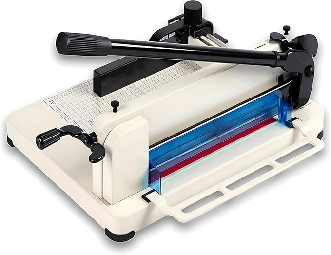 Heavy Duty Paper Cutter 12", Guillotine A4 Paper Cutter, 400 Sheets Capacity Paper Trimmer, Double Safety Protection Durable HSS Blade for Cutting Paper