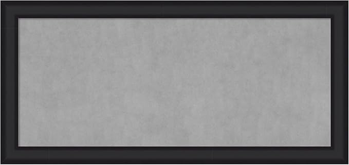 Amanti Art Black Framed Magnetic Board 25x53 Oversize Vision Board for use with Magnets, 100% Metal Sheet to Display Items as Office Decor or for Home Organization in mudroom, Kitchen or Kids Room