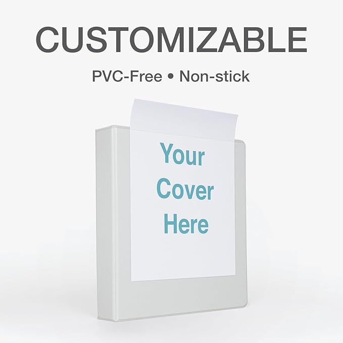 Cardinal 3 Ring Binder, Binders for School and Office, Durable 3 Inch Premier Easy Open Binder, ONE-Touch Locking Slant-D Rings, 650-Sheet Capacity, ClearVue Cover, PVC-Free, White (10330)