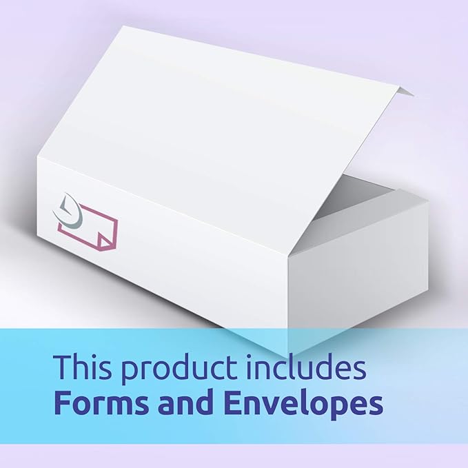 NextDayLabels - W-2 4-Up Employee Tax Forms, Instructions on Back" for 2025, for Laser/Inkjet Printer. Compatible with QuickBooks and Accounting Software ETC. (Pack of 25 Sheets & Self Seal Envelopes)