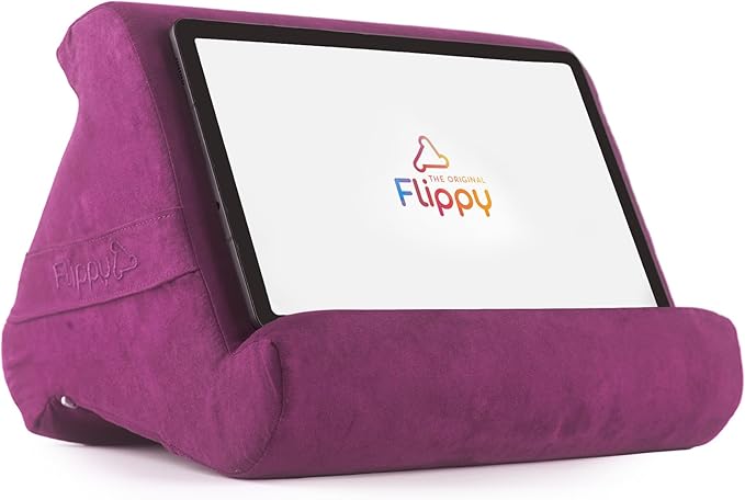 Flippy Original Tablet Pillow Stand & iPad Holder, Gift for Book Lovers & Readers, Multi-Angle Stand with Storage for Lap, Desk & Bed, Compatible with Kindle, Fire, iPad & Samsung, Orchid You Not