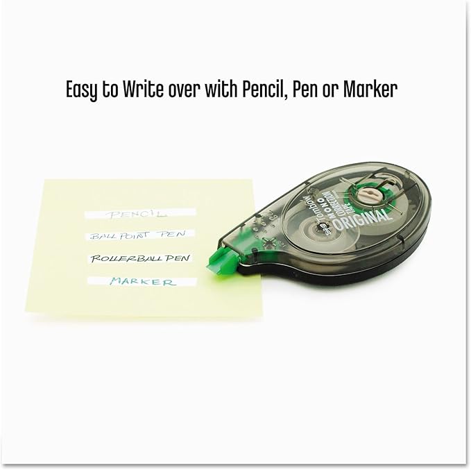 Tombow 68620 MONO Correction Tape, Non-Refillable, 1/6" x 394", White Tape