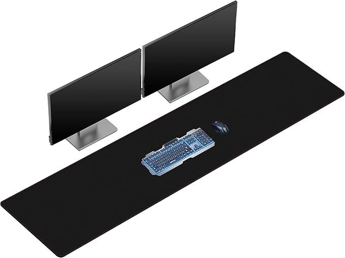 ZORESYN Extra Large Desk Mat (70.9 "x15.8) - PU Leather Multipurpose Table Pad for Dining Table, Coffee Table, Office & Home - Waterproof Desk Mat for Keyboard, Mouse, and Writing (Black)