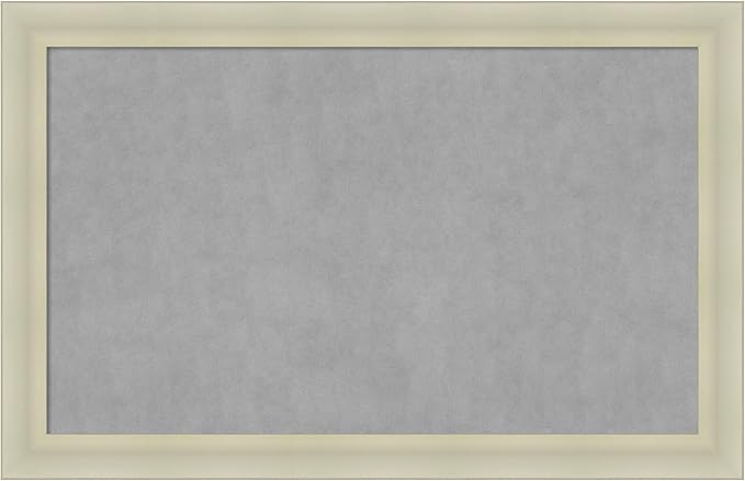 Amanti Art Silver Framed Magnetic Board 29x45 Large Vision Board for use with Magnets, 100% Metal Sheet to Display Items as Office Decor or for Home Organization in mudroom, Kitchen or Kids Room