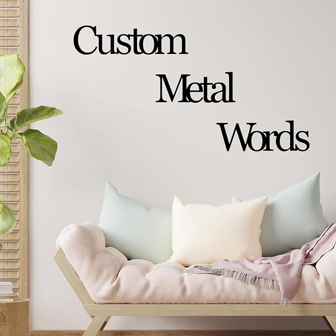 Custom Metal Words Custom Nursery Name Script Metal Sign Baby Name Sign Personalized Metal Wall Decor Custom Wall Decorations Metal Indoor or Outdoor Text Custom Wall Sign Personalized Metal Wall Art