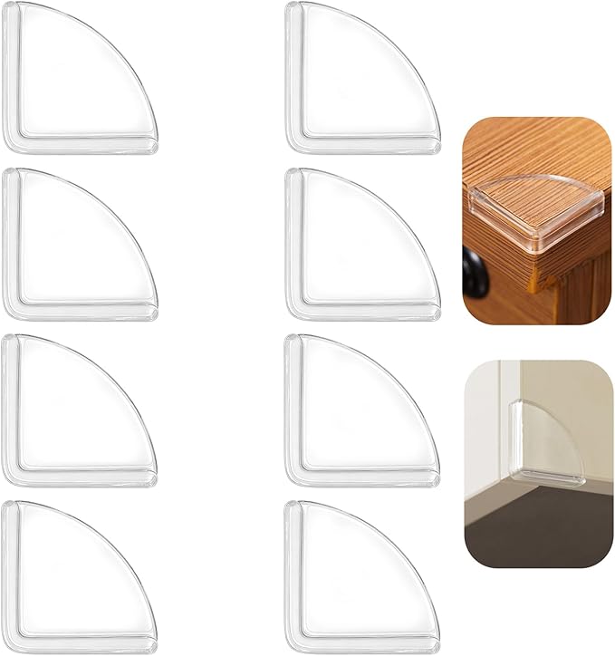EBUKTUK 8pcs,Table Corner Protector, Corner Protector to Cover Sharp Furniture, Clear Furniture Corner Guards & Edge Safe Anti-Collision Bumpers, Suitable for Table Corner Cabinet Corner Window Corner