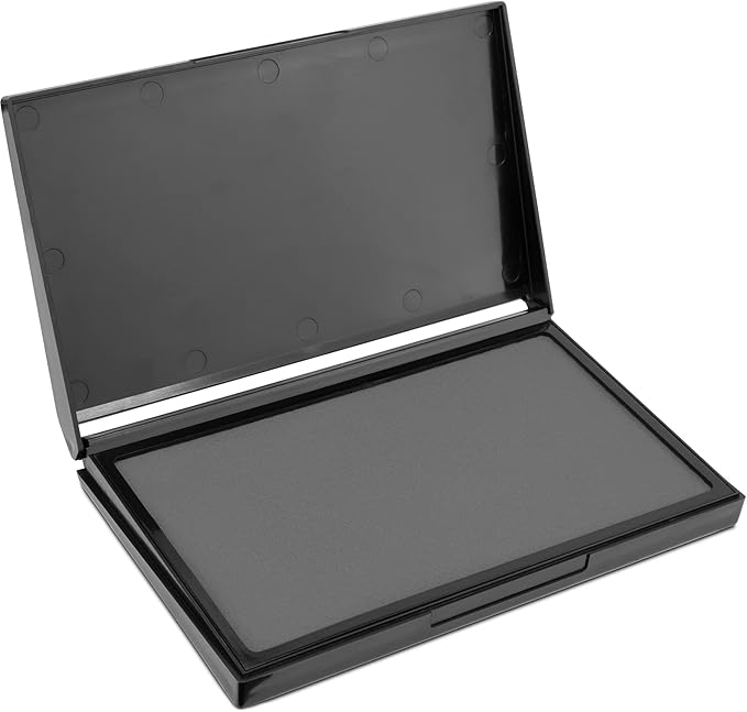 MaxMark Large Gray Stamp Pad - 4-1/4" by 7-1/4" - Premium Quality Felt Pad