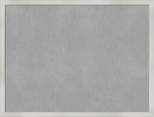 Amanti Art Silver Framed Magnetic Board 19x25 Medium Vision Board for use with Magnets, 100% Metal Sheet to Display Items as Office Decor or for Home Organization in mudroom, Kitchen or Kids Room