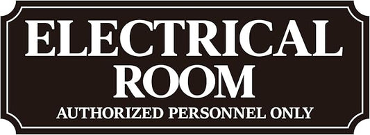Electrical Room Door Sign for Business，Self-Adhesive Durable Modern Electrical Closet Room Sticker for Home, UV and Weather Resistant Authorized Personnel Only Signs for Business ，Workplace