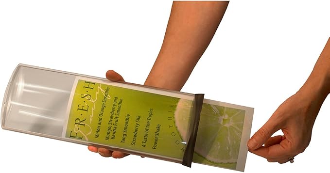Consort Display Group 25-pack Podia Two-sided Unbreakable Clear Sign Holder / Menu Table Tent for Folded 8.5”x11” Paper