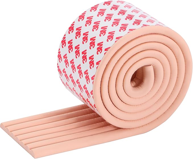VOCOMO Corner Protector for Baby, Widen Edge Protector with Adhesive Backing, Baby Proofing Edge Corner Protectors Self Adhesive Furniture Corner Guard Bumper for Table, Desk, Fireplace (Pink, 6.6ft)