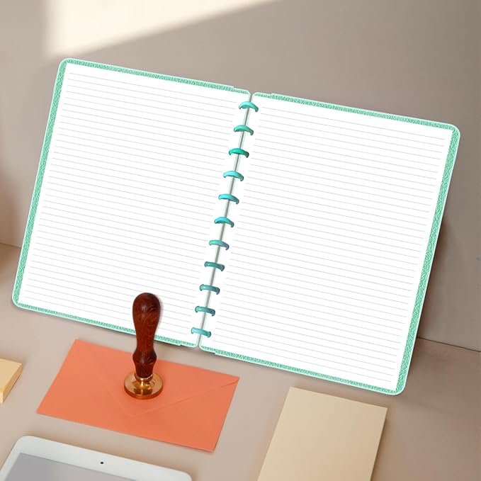 Letter Size Discbound Refill Paper, 11 Disc Paper Refill for Note-Taking System Discbound Planner, 100Sheets / 200Pages Discbound Paper, 100gsm, White, 8.5'' x 11''