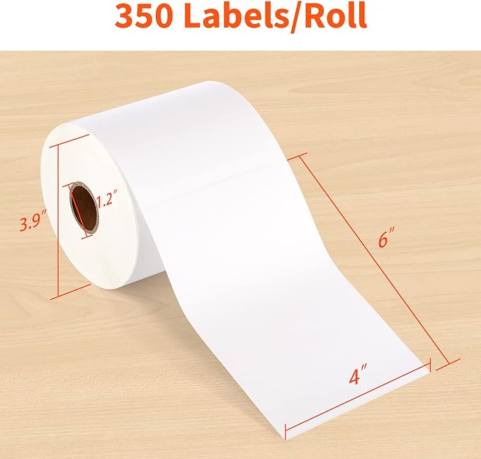 JADENS Direct Thermal Shipping Label, 4x6-350 Labels, Commercial Grade