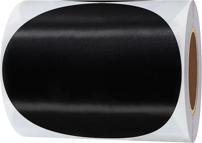 Hybsk Round Color Coding Circle Dots Labels Warehouse Inventory Organizer Stickers (4 inch, Black)