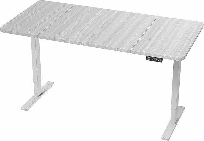 VIVO Electric 60 x 30 in Standing Desk, Memory Height Adjustment, 1B Series, Holds 220 lbs, Dark Gray Top Gray Frame, DESK-KIT-1G6G-30