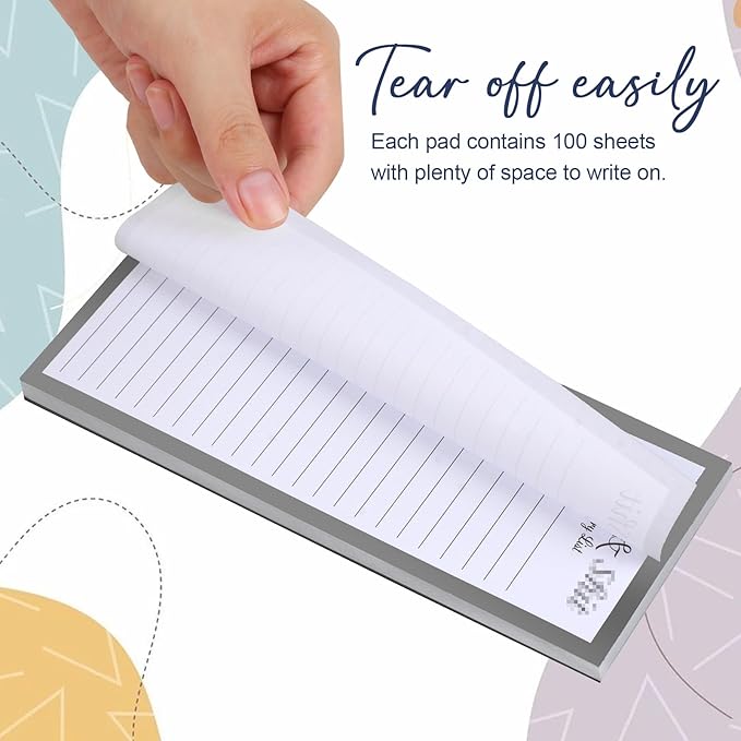 Utron 2 Pack Magnetic Notepads for Refrigerator, 100 Pages/Book Grocery List Magnet Pad for Fridge, Design Magnetic Grocery List Pad for Fridge, Grocery List Notepad, to-Do Memos, List(8 x 20.3cm)