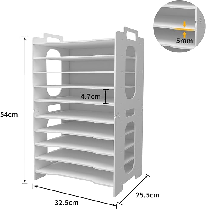 Natwind Office Paper Organizer for Desk Desktop Organizer File Holder Office Desk Organizer Letter Tray & Paper Holder Document Storage Rack for Home Office School 10-Tier