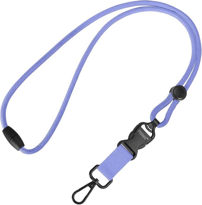 Fishent Breakaway Neck Lanyards for ID Badges, Adjustable Durable Heavy Duty Lanyard with Detachable Buckle for Keys Holder (Lavender)